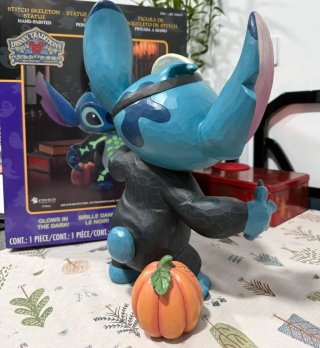 Stitch Halloween Esqueleto Disney Pintado a Mano