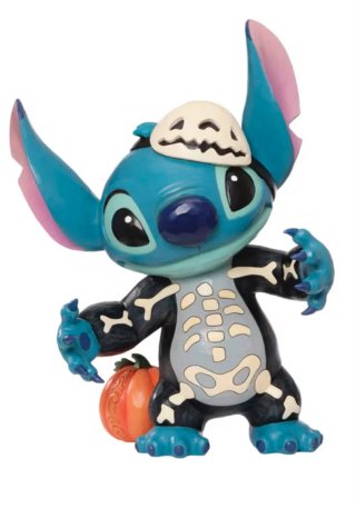 Stitch Halloween Esqueleto Disney Pintado a Mano