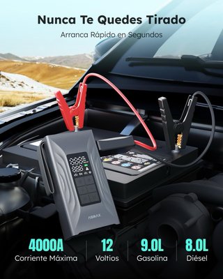 NUEVO! (90€) Arrancador Coche 4000A + Compresor