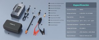 NUEVO! (90€) Arrancador Coche 4000A + Compresor