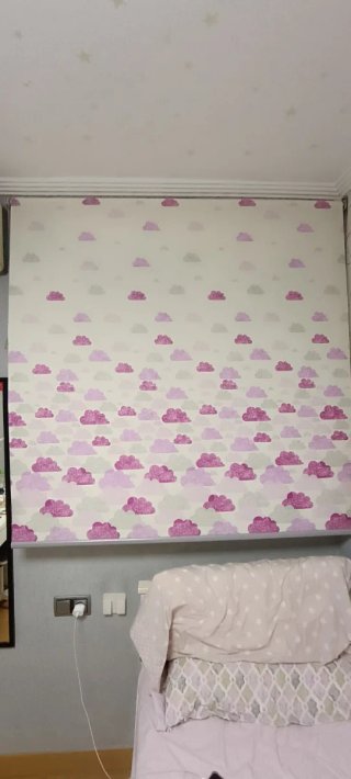 Store nubes fucsia 134cm ancho