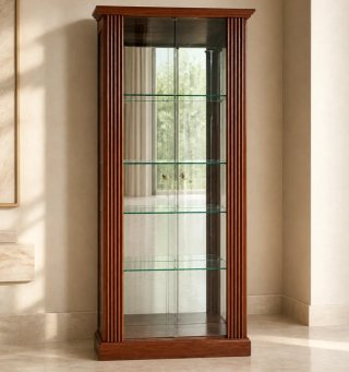 Vitrina Expositora Cristal Tallado Madera