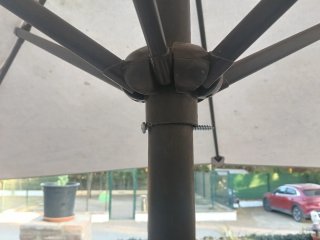Sombrilla Rectangular Beige para Jardín y pie