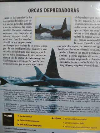 DVD Viviendo entre Leones y Orcas Depredadoras