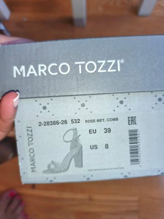Sandalias Marco Tozzi Talla 38 Oro/Plata