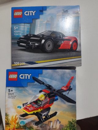Lotto LEGO City: Auto, Moto, Elicottero, Jet