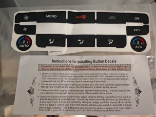 Juego de pegatinas para mandos AC Ford