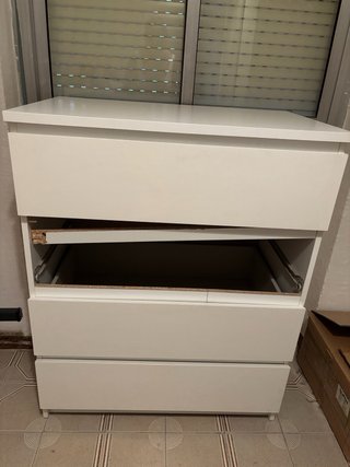 Cómoda Malm Ikea Blanca 4 cajones