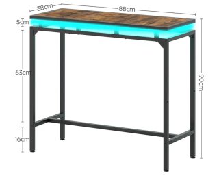 Mesa Alta Bar YATINEY LED Multicolor Industrial