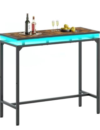 Mesa Alta Bar YATINEY LED Multicolor Industrial