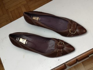 Zapatos de salón piel beige talla 40