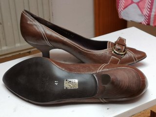 Zapatos de salón piel beige talla 40