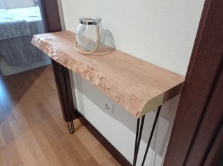 Recibidor rústico madera y metal