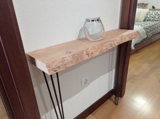 Recibidor rústico madera y metal