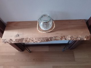 Recibidor rústico madera y metal