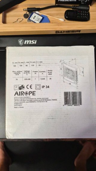 Ventilador de baño AIRPE blanco