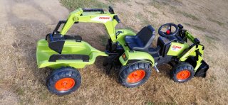 Tractor Juguete Claas con pala y excavadora