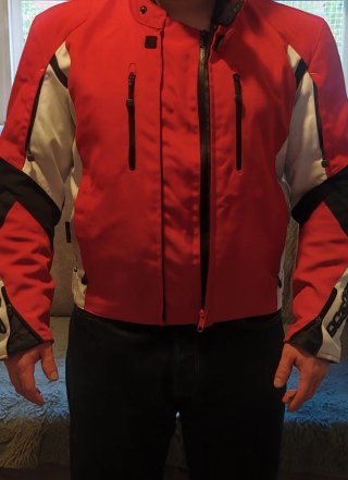 Chaqueta Moto Hebo Roja y Blanca