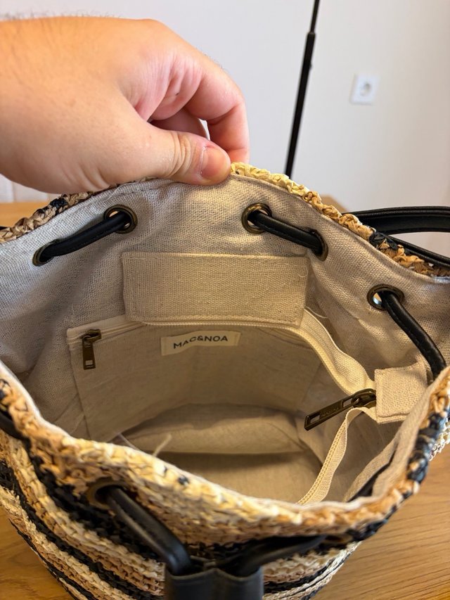 Bolso Saco MAC&NOA Rafia Trenzada Multicolor