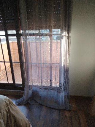 Cortinas grises de tela