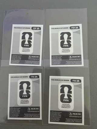 Lote 4 cartas Mundial 2026 Panini