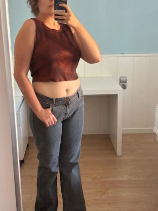 Top corto Zara efecto teñido