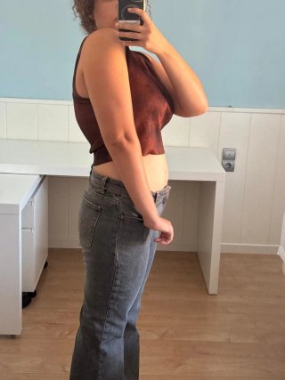Top corto Zara efecto teñido