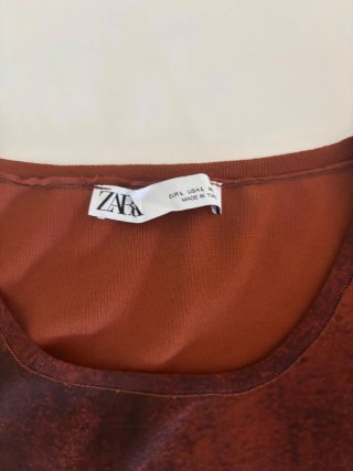 Top corto Zara efecto teñido