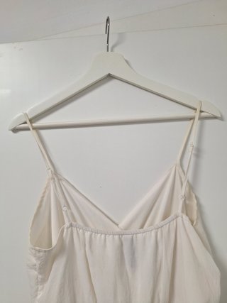 Vestido blanco corto de tirantes Bershka