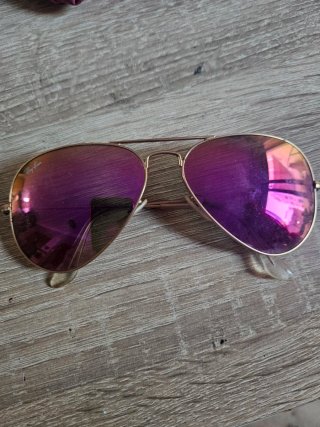 Gafas de Sol Ray-Ban Aviator Doradas Rosadas