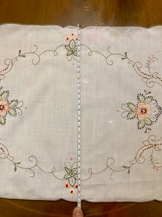 Set di 2 tovaglie ricamate con fiori