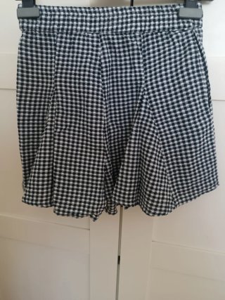Falda pantalón cuadros Vichy azul XS