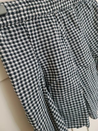 Falda pantalón cuadros Vichy azul XS