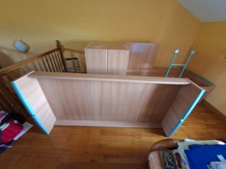 Cama litera doble madera y metal