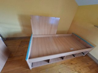 Cama litera doble madera y metal