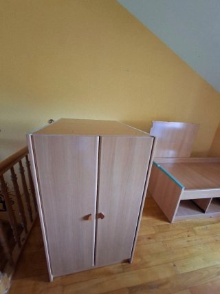 Cama litera doble madera y metal