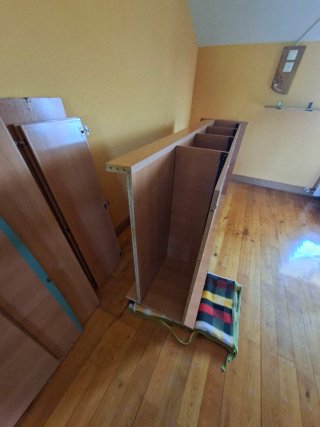Cama litera doble madera y metal