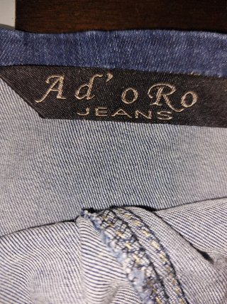 Top vaquero Ad'oro estilo corsé azul