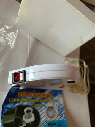 Calentador USB para taza + Cable Carga Móvil