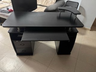 Mesa de estudio negra 120x55