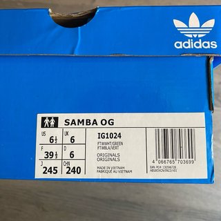 Adidas Samba OG Blancas Verdes Talla 39 Con Caja