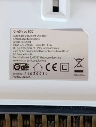 Distruggi documenti HP OneShred 8CC