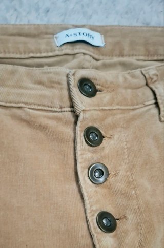 Pantaloni A Story Velluto Camello Tg. M