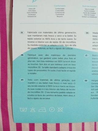 Colchoneta universal para silla de paseo