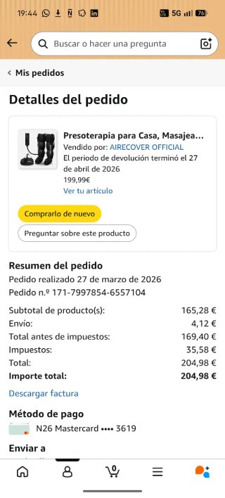 AIRECOVER Air One Masajeador Piernas
