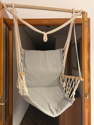 Silla Brasileña Colgante Tela y Madera