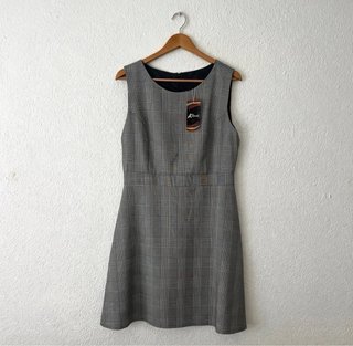 Talla S. Vestido de cuadros sin mangas GDG ACTUEL