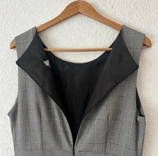 Talla S. Vestido de cuadros sin mangas GDG ACTUEL