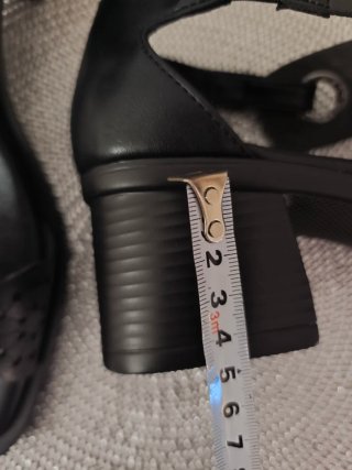 Sandalias H&L Negras Tacón Bajo Cómodas