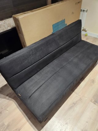 Sofá Cama Negro Terciopelo